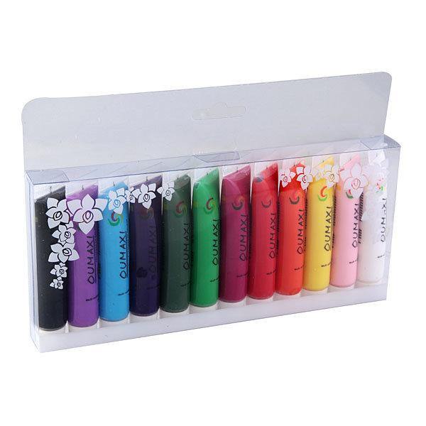 12 Colors Acrylic 3D Paint Nail Art Painting Pigment Tips Set