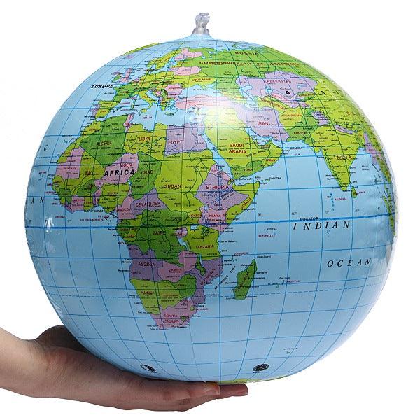 38cm PVC Inflatable Earth Globe Home Decor Geographical Education Tool