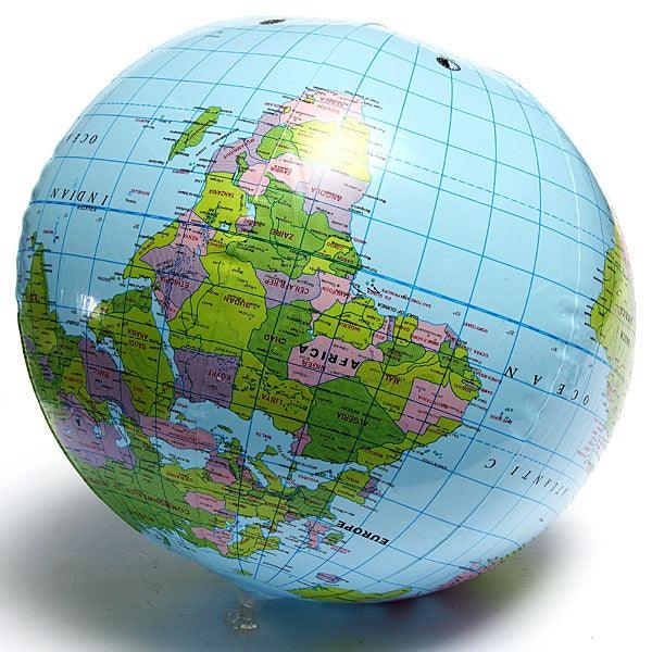 38cm PVC Inflatable Earth Globe Home Decor Geographical Education Tool