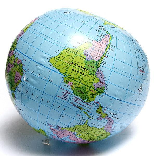 38cm PVC Inflatable Earth Globe Home Decor Geographical Education Tool