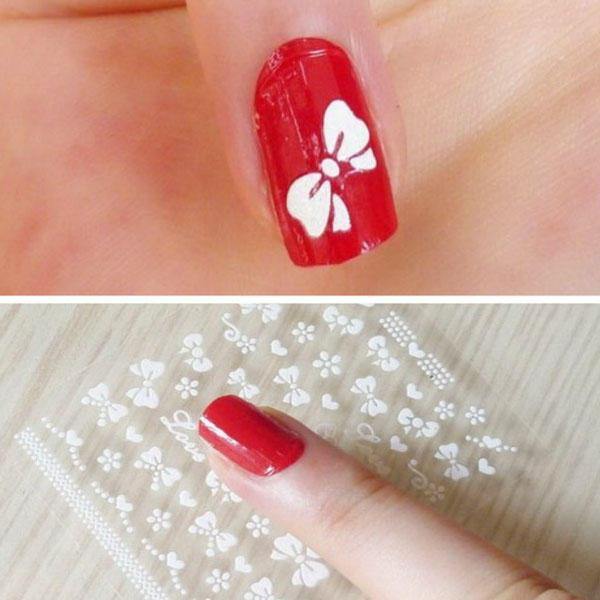 50 Sheet 3D Mixed Styles Flower Design Tip Decal Nail Art Stickers