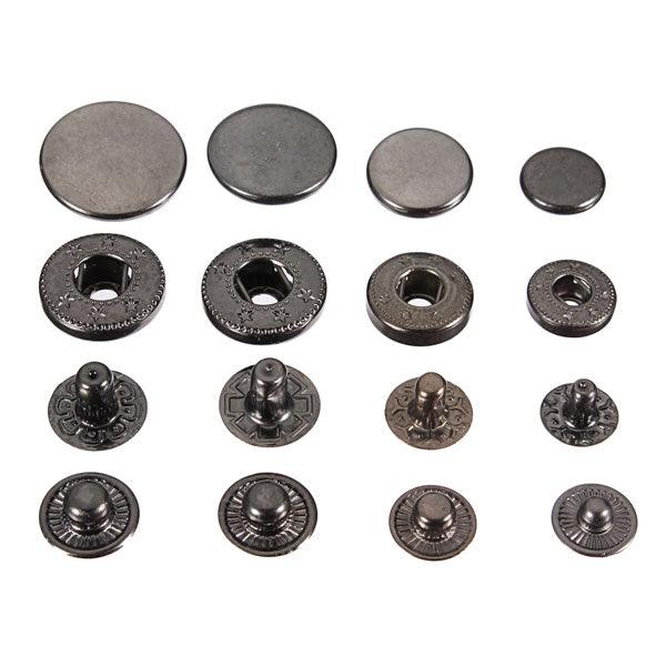 15Pcs Snap Fasteners Popper Press Stud Sewing Leather Button - MRSLM