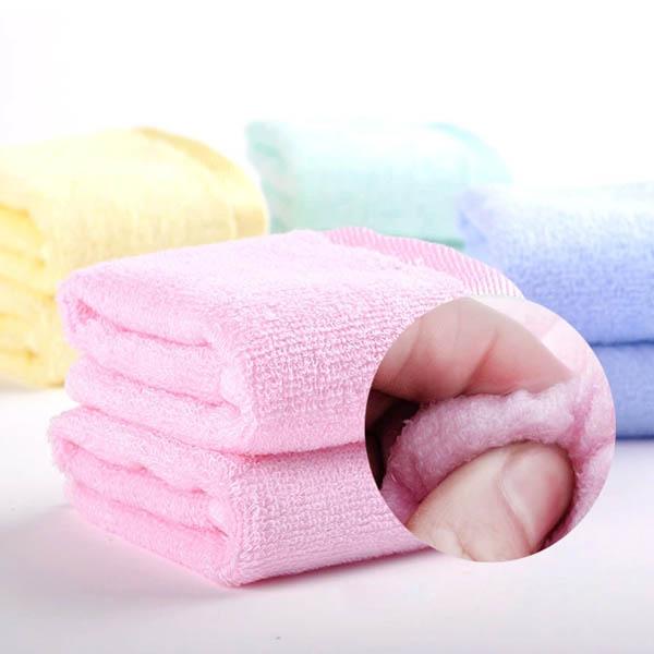 25*25cm Bamboo Fiber Antibacterial Handkerchief Absorbent Soft Baby Face Towel