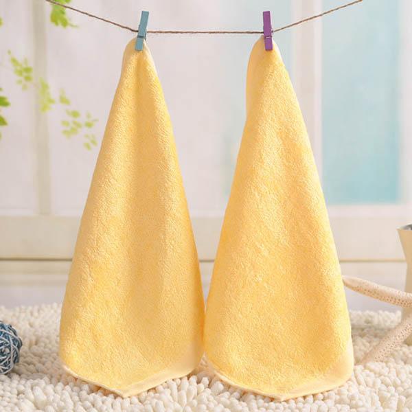 25*25cm Bamboo Fiber Antibacterial Handkerchief Absorbent Soft Baby Face Towel