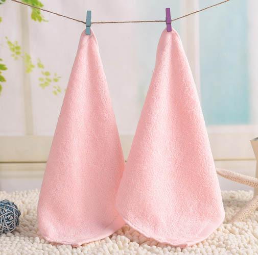 25*25cm Bamboo Fiber Antibacterial Handkerchief Absorbent Soft Baby Face Towel