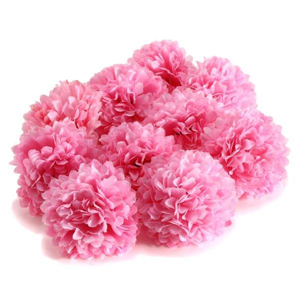 10Pcs Artificial Daisy Mum Flower Silk Spherical Heads Bulk Home Party Wedding Decor - MRSLM