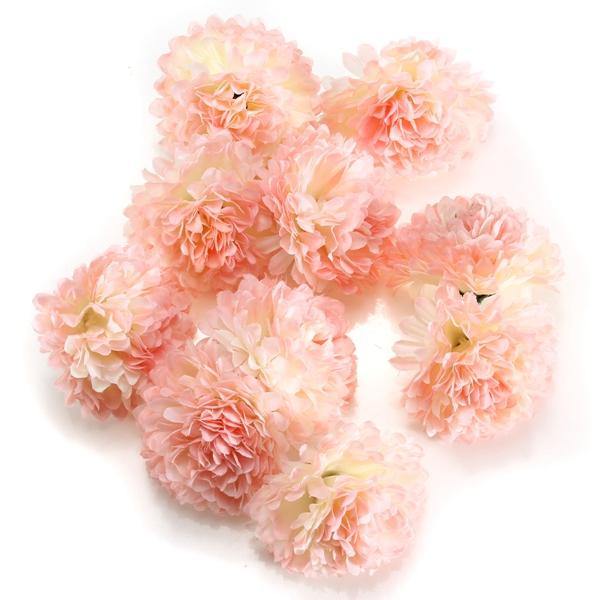 10Pcs Artificial Daisy Mum Flower Silk Spherical Heads Bulk Home Party Wedding Decor - MRSLM