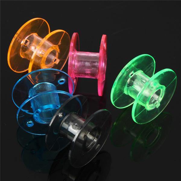 25pcs Empty Colorful Plastic Sewing Machine Bobbins Spools Brother Babylock Singer