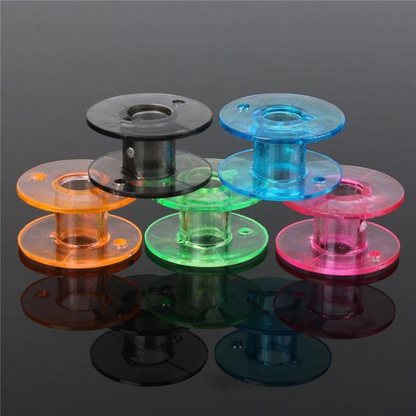 25pcs Empty Colorful Plastic Sewing Machine Bobbins Spools Brother Babylock Singer