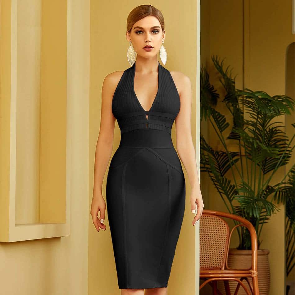 Women's Halter Bodycon Bandage Dress