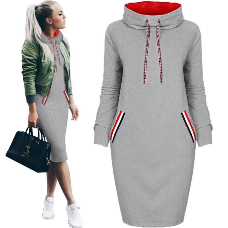 Women's Sport Style Striped Trim Dress