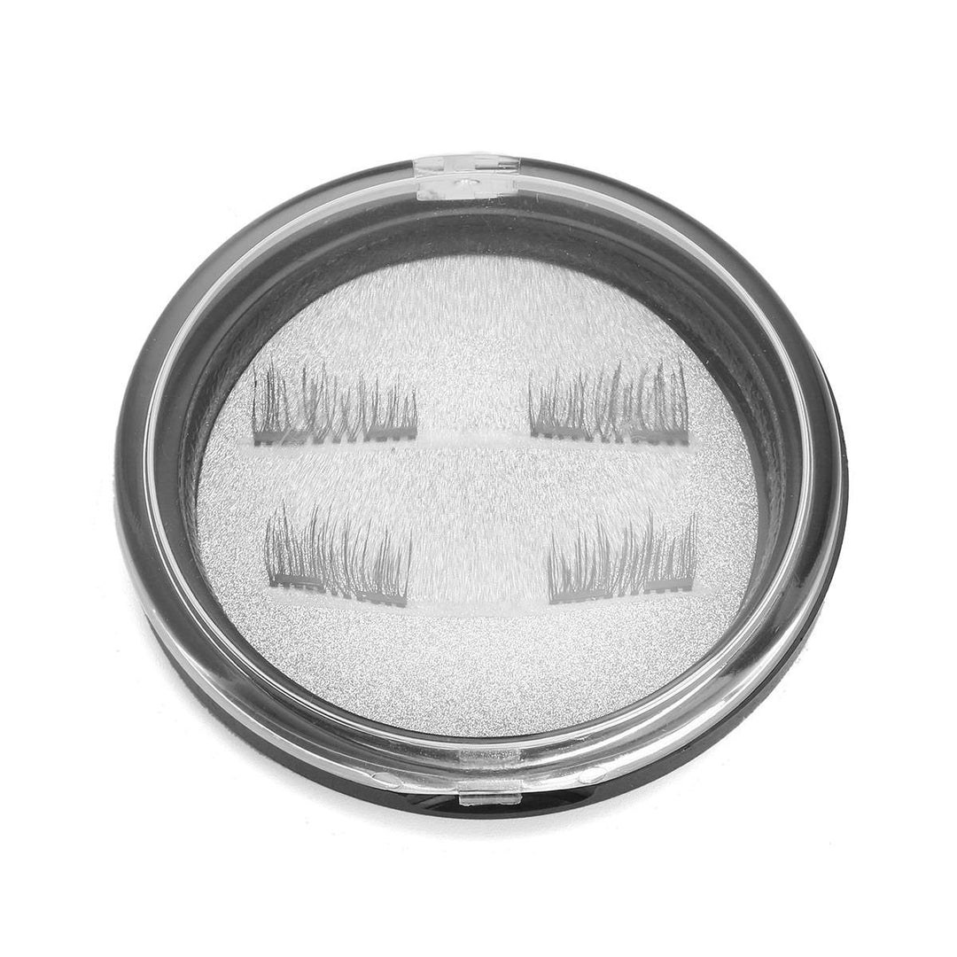 4Pcs/Pair Dual Magnetic 3D False Eyelashes Long Natural Eyelashes Extension