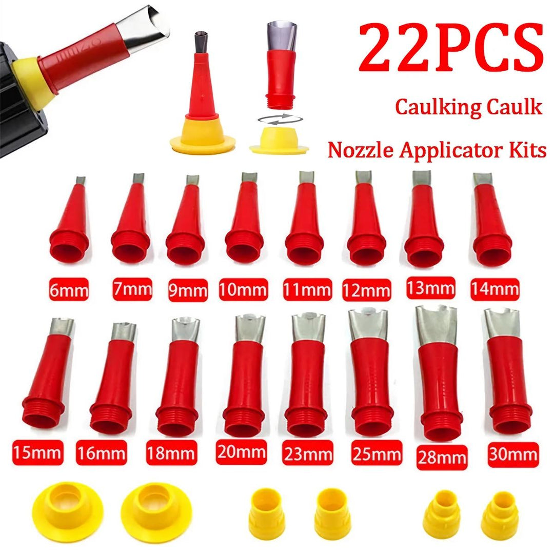 Professional Stainless Steel Caulk Nozzle Applicator Set for Home Improvement