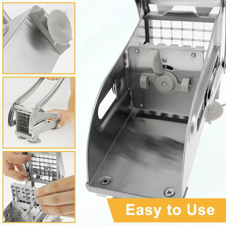 Stainless Steel Vegetable and Fruit Cutter - Multifunctional Manual Potato Slicer