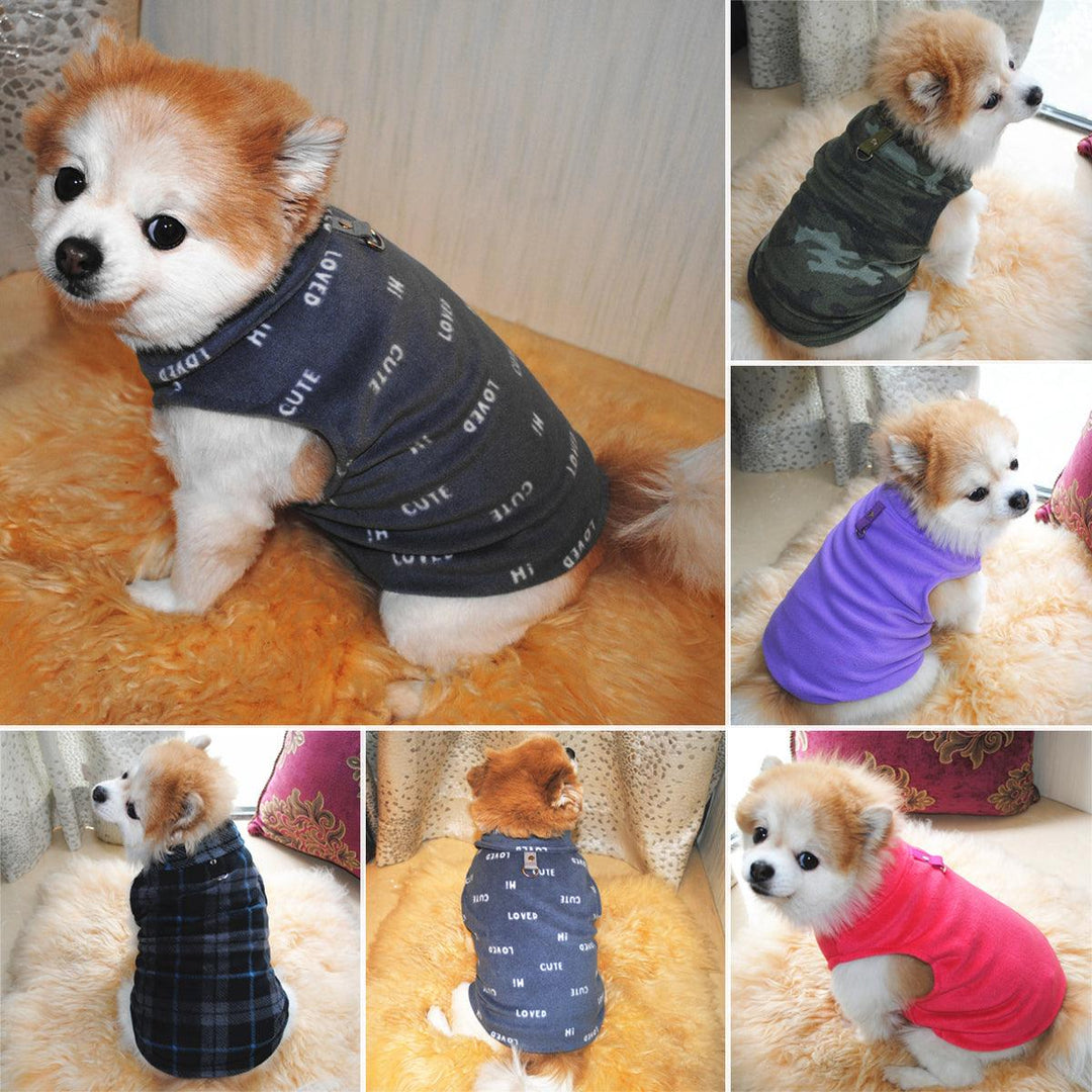 Fleece Winter Dog Clothes Small Large Big Dogs Pet Coats Vest Jacket Pet Warm Clothes