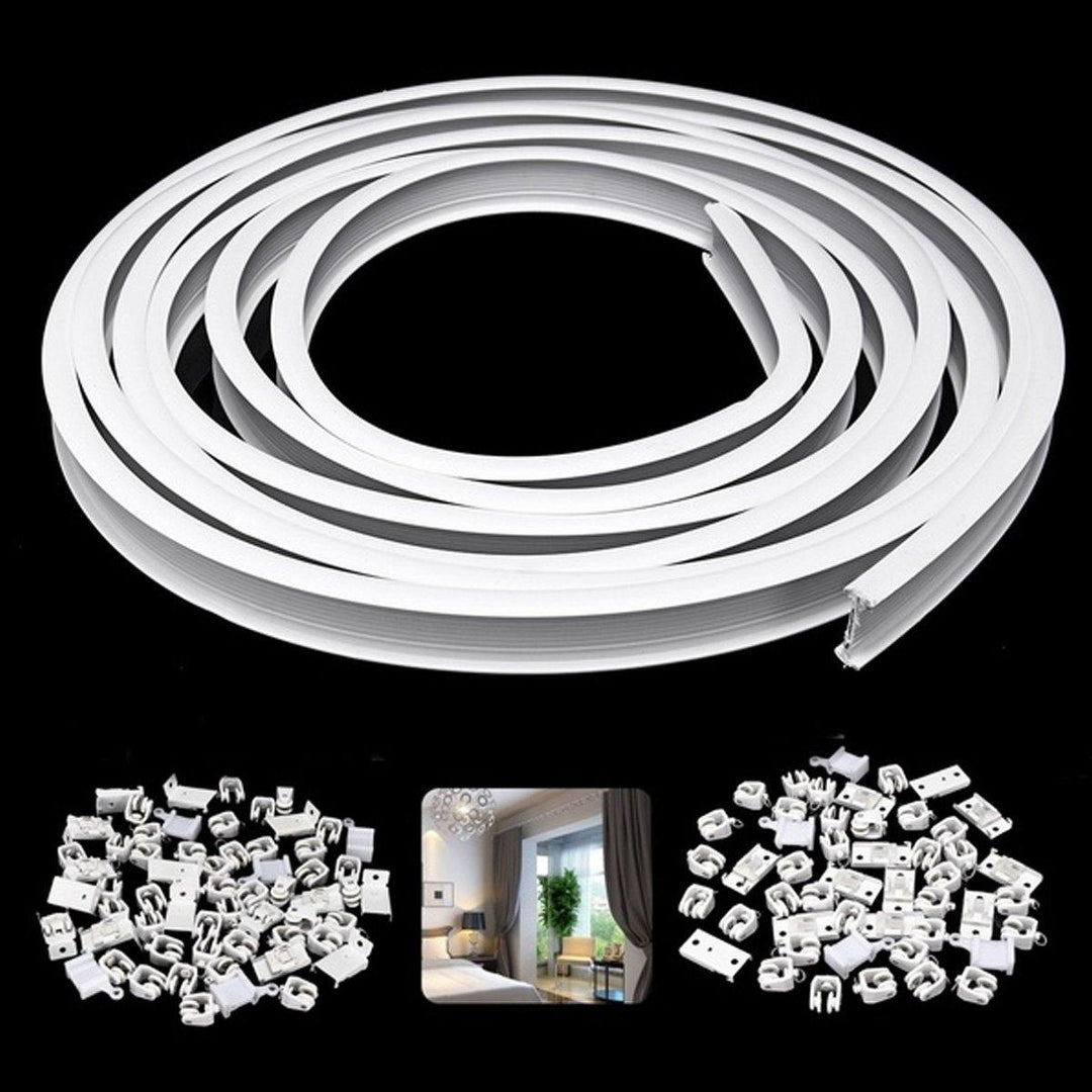 3M Flexible Ceiling Mounted Bendable Curtain Track Window Rod Rail System Window - MRSLM