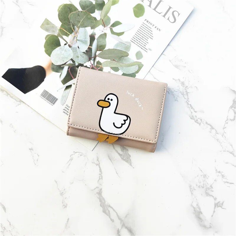 Charming Duck-Themed Mini Women's Wallet