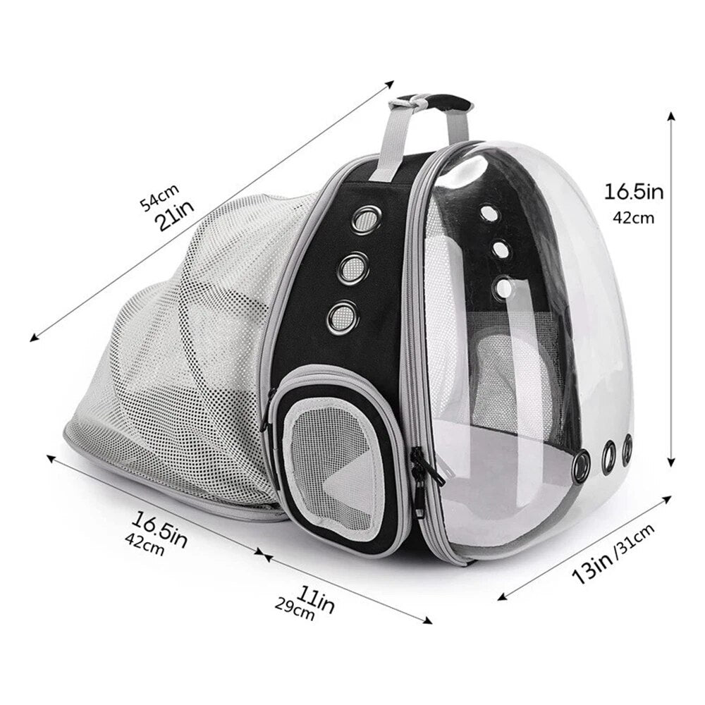 Expandable Space Capsule Pet Carrier Backpack