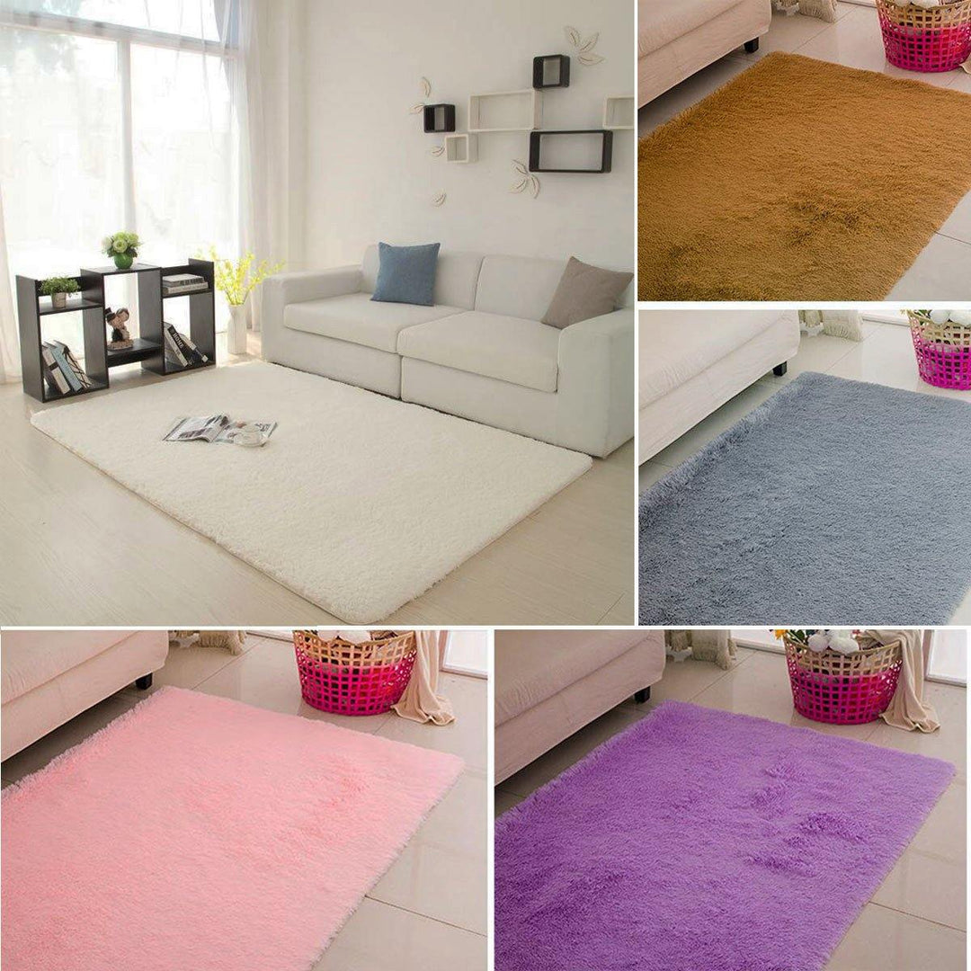 160x230cm Modern Soft Fluffy Floor Rug Anti-skid Shag Shaggy Area Rug Home Bedroom Dining Room Carpet Child Play Mat Yoga Mat