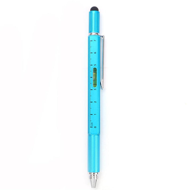 0.7mm Multi Function Level Tool Pen Square Touch Screen Rod Metal Screwdriver Ballpoint Pen Gift Tool School Office Supplies - MRSLM