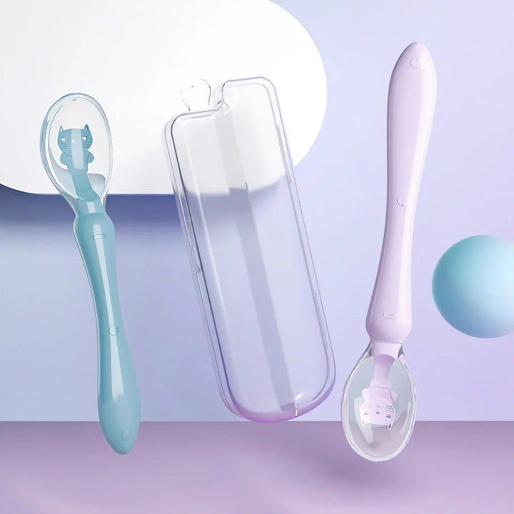 Safe and Soft Silicone Baby Feeding Spoons