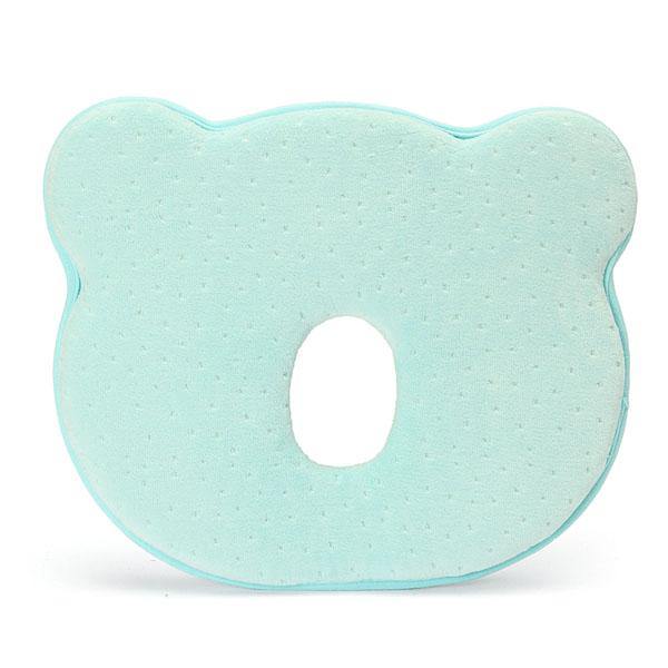 22x26x3.5cm Memory Cotton Newborn Baby Correcting Head Cervical Vertebra Pillow Blue Pink