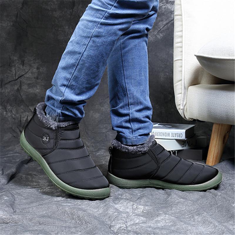 Men Winter Cotton Warm Lined Casual Outdoor Snow Boots