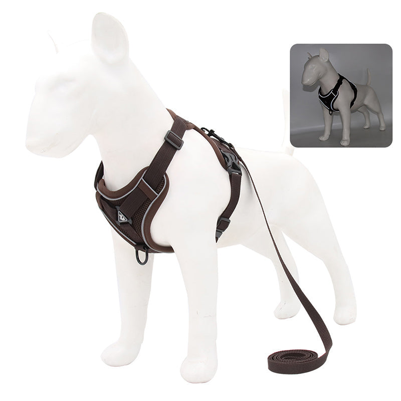 Adjustable Reflective No-Pull Dog Harness and Leash Set for Small and Medium Dogs