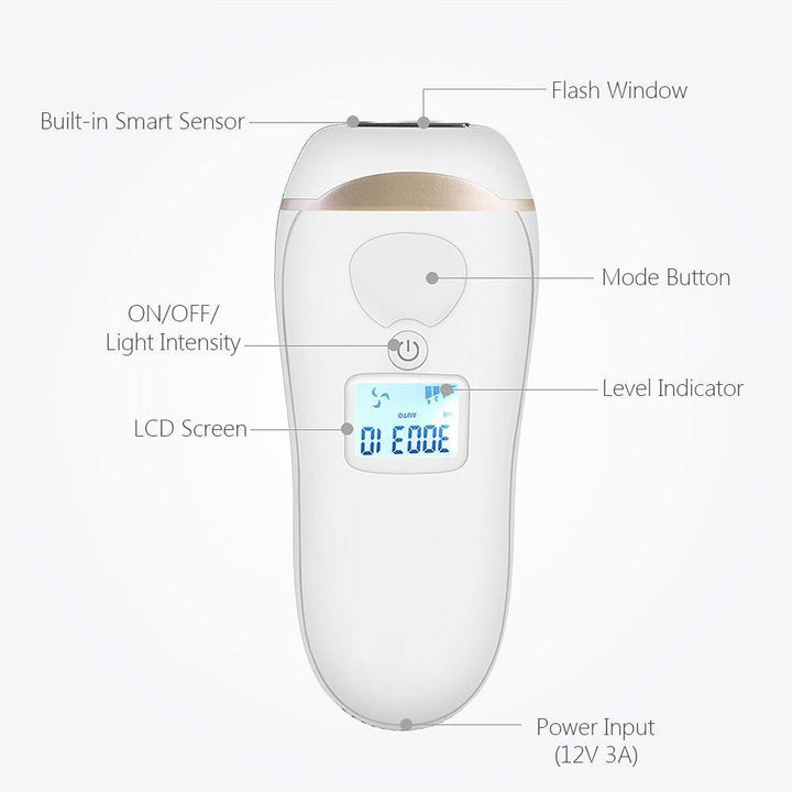 350000 Pulses IPL Laser Epilator Full Body Permanent Hair Removal Women Men Depilatory Kit