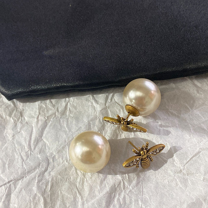 Women's New Vintage Pearl Two Earrings