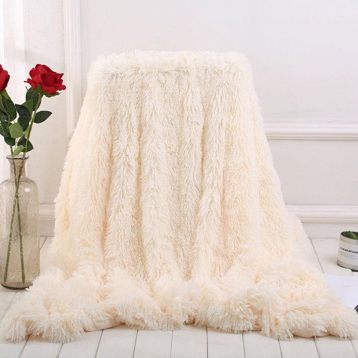 160x200cm/130x160cm MECO Large Luxury Shaggy Blankets With Heart Carpet Faux Fur Long Pile Throw Sofa Bed Soft Warm Blanket Shaggy Fluffy Rug