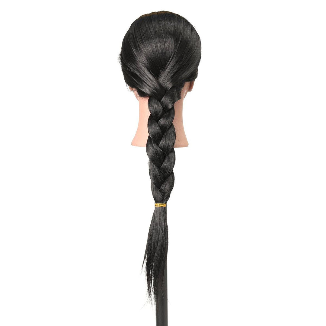 27Inch Black 30% Human Hair Hairdressing Training Head