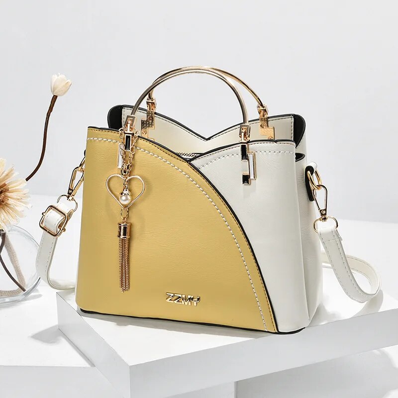 Luxury Fashion Women's PU Leather Bucket Crossbody Bag