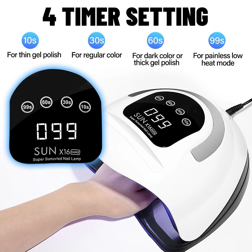 320W High Power UV LED Nail Lamp with 4 Timers & Smart Sensor