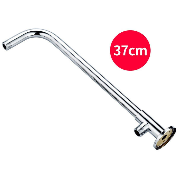 37cm/48cm Rain Shower Head Wall Arm Stainless Steel Extension Water Pipe with Base Mount