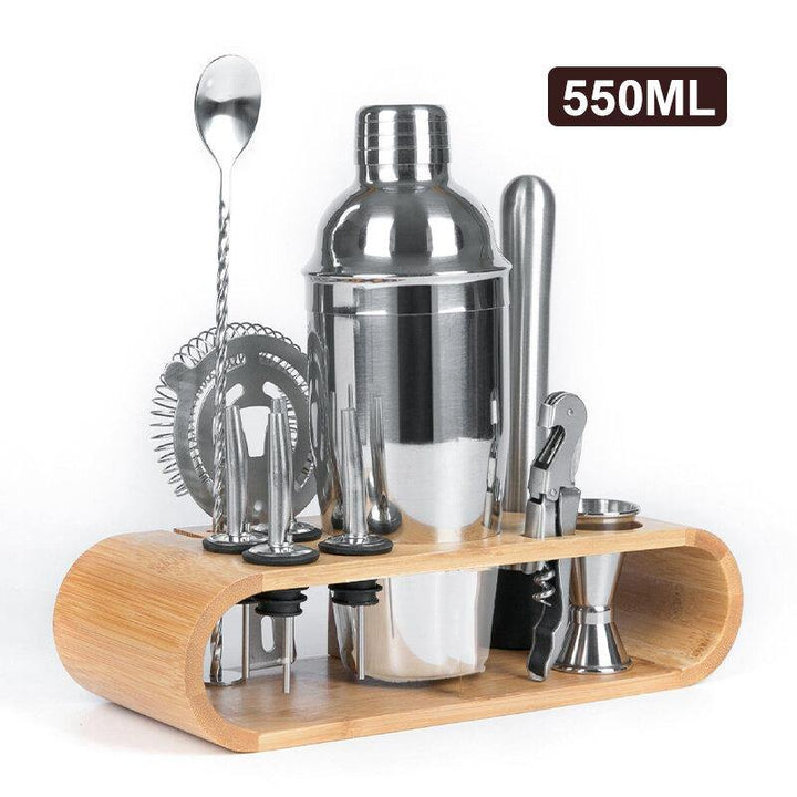 12Pcs 0.75Ltr Stainless Steel Ice Mixer Set Cocktail Shaker Mixer Maker Bar Drink Tools - MRSLM