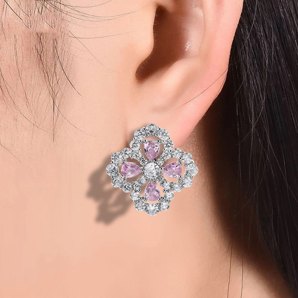 Snow Full Diamond Powder Zirconium Ear Jewelry