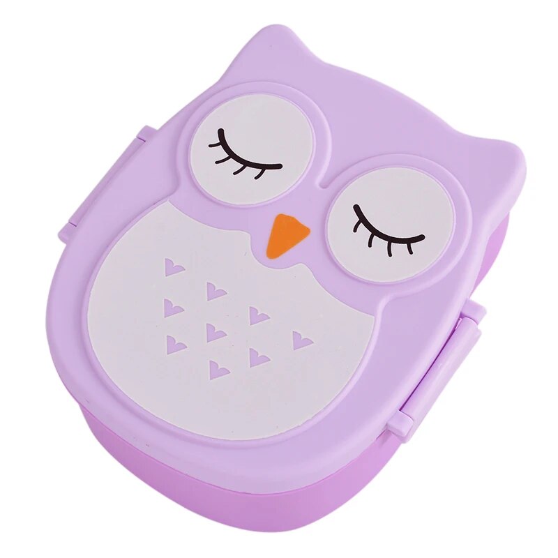 Microwave Cartoon Owl Lunch Box: Fun & Functional Food Storage for Kids