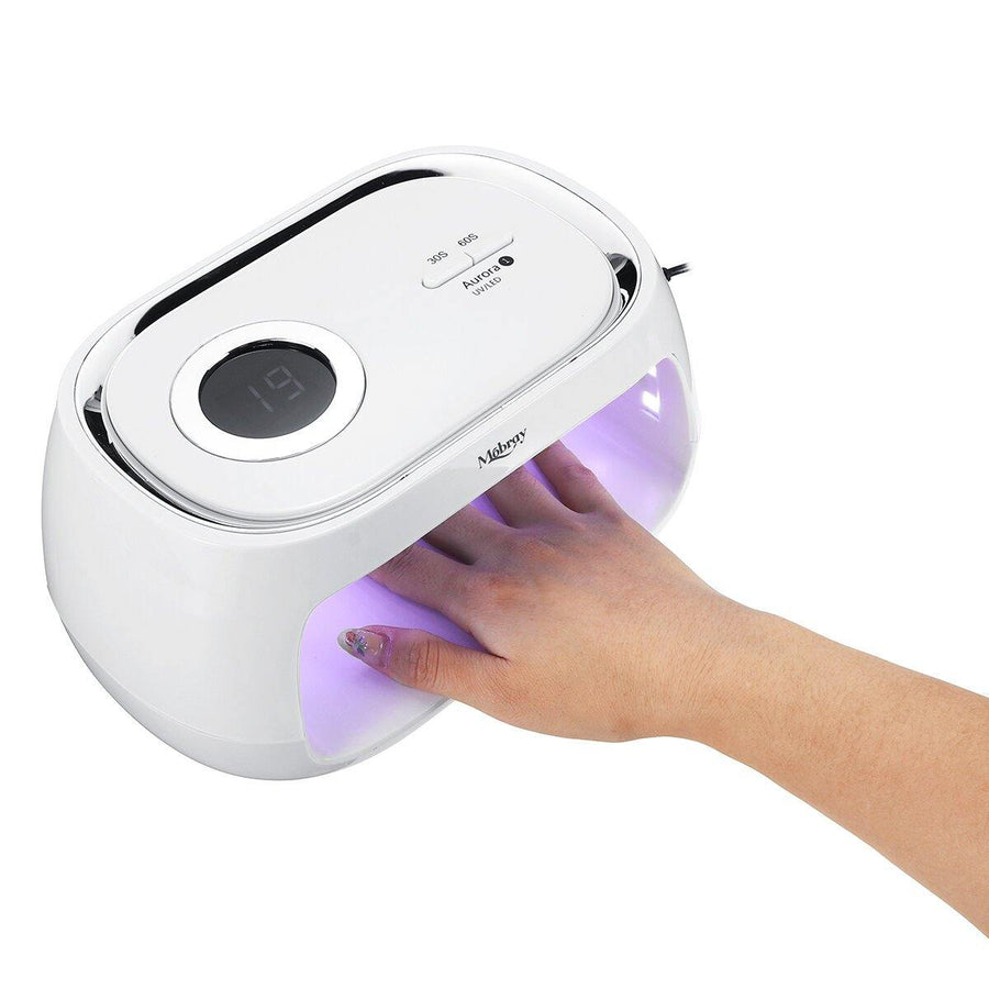 48W Dual UV Lamp Led Nail Lamp 24leds Nail Dryer LCD Display UV Lamp for Gel Nails Two Hands Manicure Dryer 30/60s Timer Auto Sensor - MRSLM