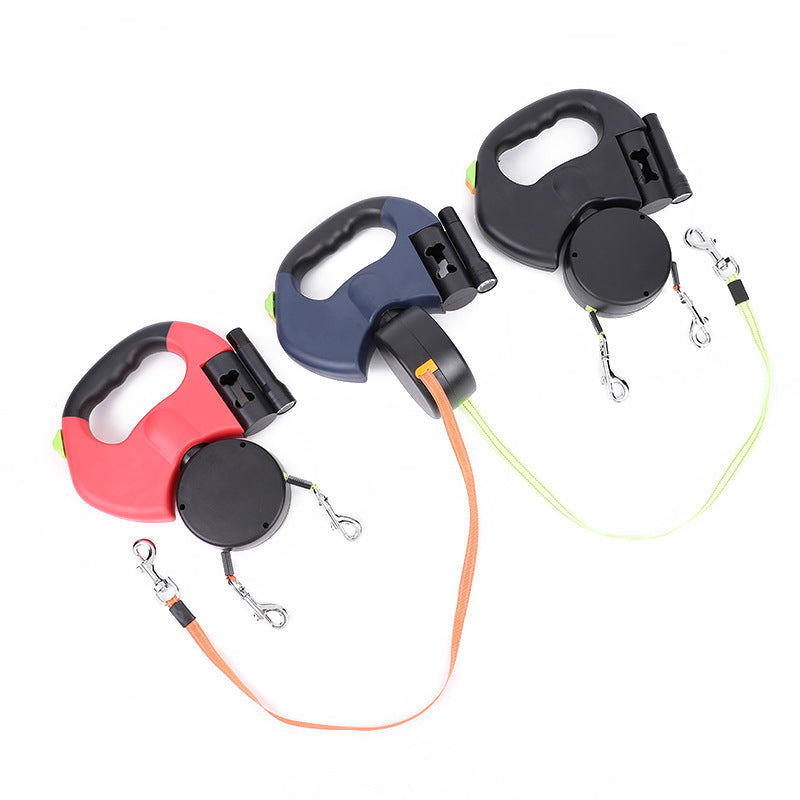 Zylo Retractable Dual Dog Leash