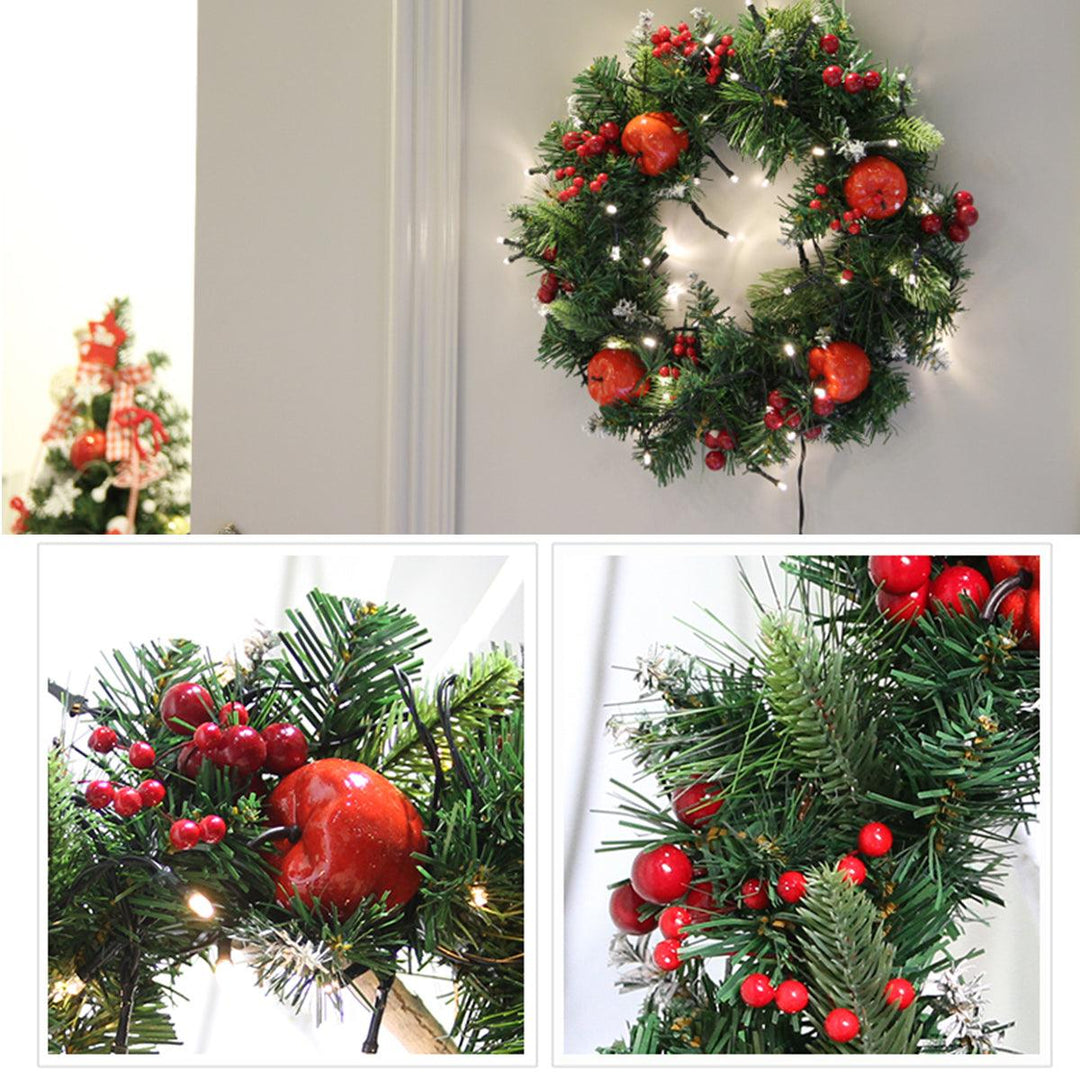 30cm Wall Hanging Christmas Wreath Handmade Front Door Hanging Pendant Garland Home Decorations Supplies