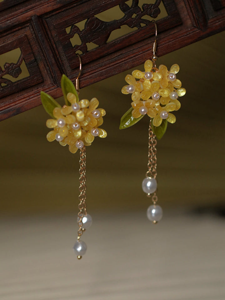 Vintage Osmanthus Antique Cheongsam Earrings