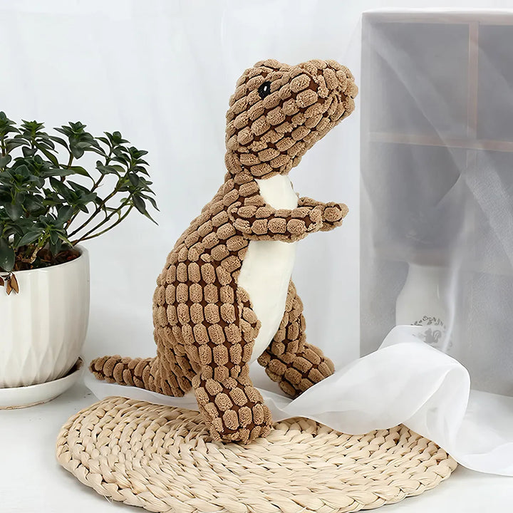 Pet Plush Dinosaur Toys - Interactive Chew Toys for Cats and Dogs