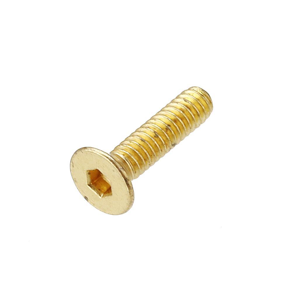 Suleve™ M2AH1 50Pcs Titanium Plated M2 Hex Socket Flat Head Countersunk Screws Alloy Steel 12.9 Grade Screw Bolt M2*8