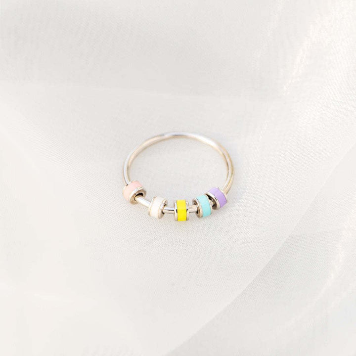 Women's Live Broadcast Net Celebrity Temperament Fashion Ring With Colorful Beads