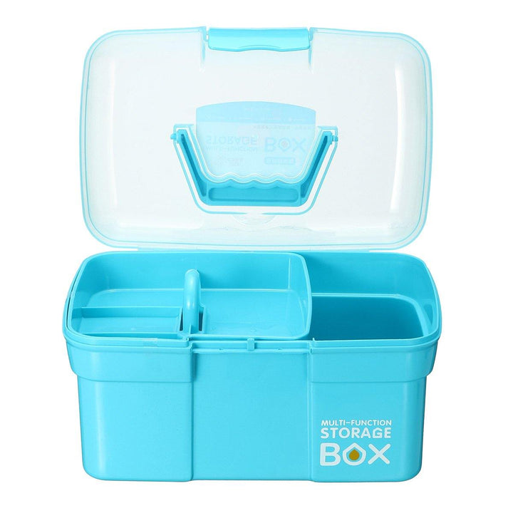 27√ó17√ó17cm Mini HandHeld Double Deck Manicure Tools Storage Case Box Parts Storage Box - MRSLM