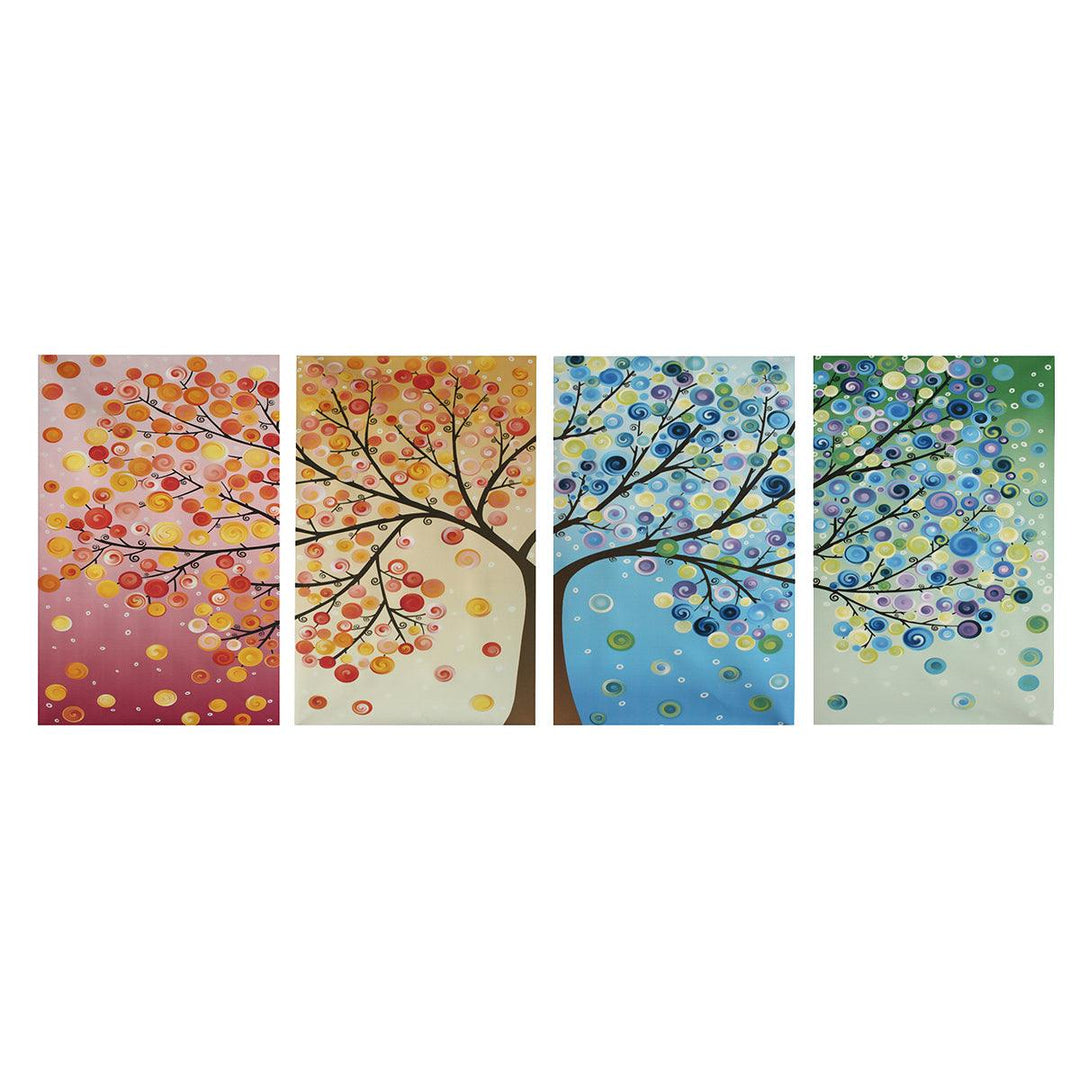 4pcs Canvas Wall Art Painting 40*60cm Hanging Pictures Season Trees Living Hall Decoration Supplies no Frame