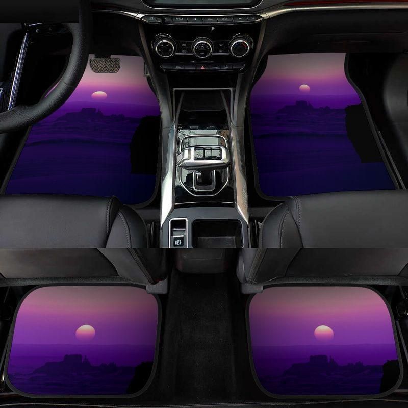 Anime Moon-Inspired Car Floor Mat Set ‚Äì Full Set for Front and Rear (Universal Fit)