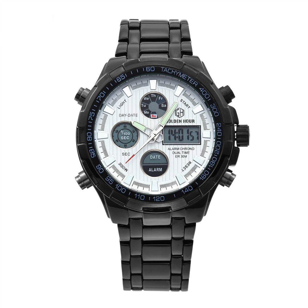 Men's Calendar Alloy Sports Multi-function Watch