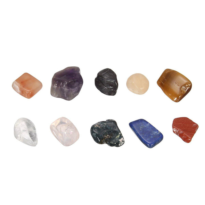 10 Kinds Natural Stone Quartz Crystal Mini Rock Chips Energy Mineral Specimen Decorations